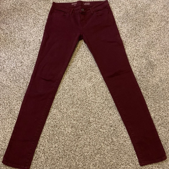 Vans Women's/Junior's Maroon Skinny Jeans Denim Size 9 - Picture 1 of 6